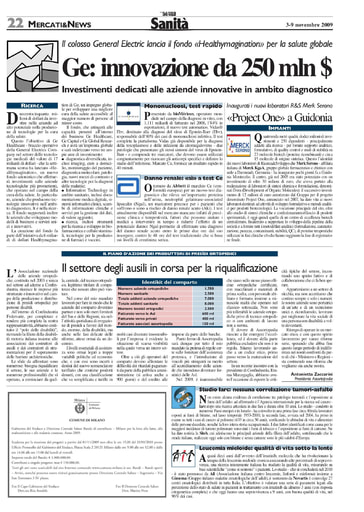 03 novembre 2009 Il Sole 24 Ore Sanità